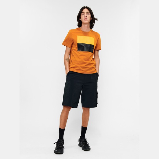 Aigle Technical Crew-neck T-shirts Men Orange ZA-78643